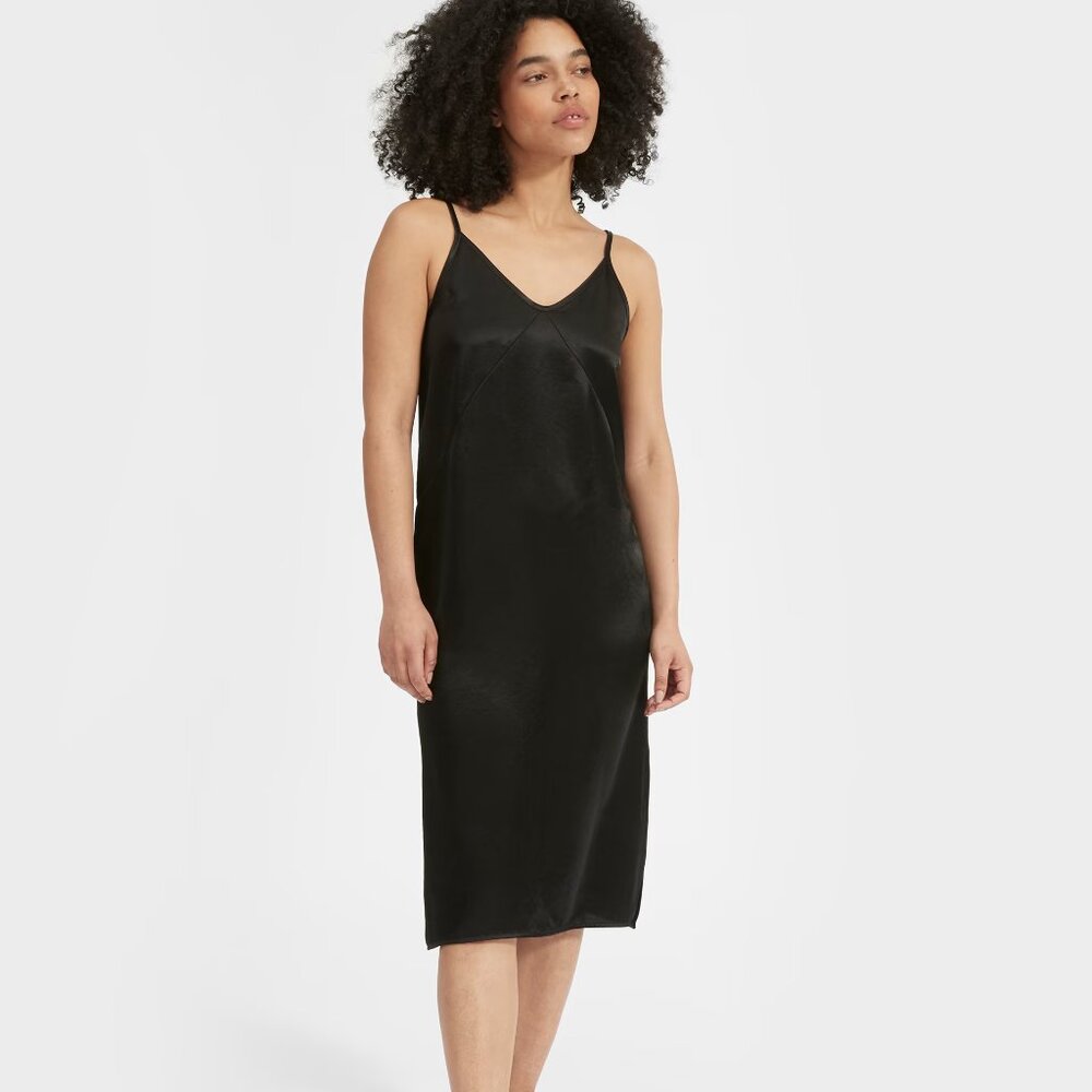 Everlane The Party Slip Dress in Black, Size 8--NWOT